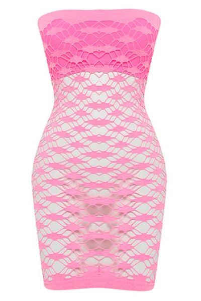 Emay Strapless Seamless Corset Athlete Fuchsia 5034