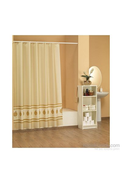 Evdy Κουρτίνα μπάνιου με διπλή πτέρυγα Beige V3 Model 5030 2 x 100 x 200 cm