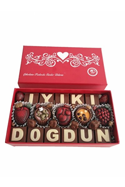 40 YIL ÇİKOLATA KAHVE Yazılı Harfli Isimli Hediyelik Doğum Günü Çikolata Kutu...