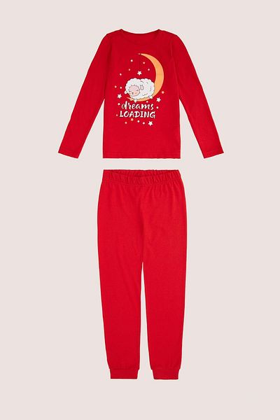 DeFacto Girl's Printed Pajama Set