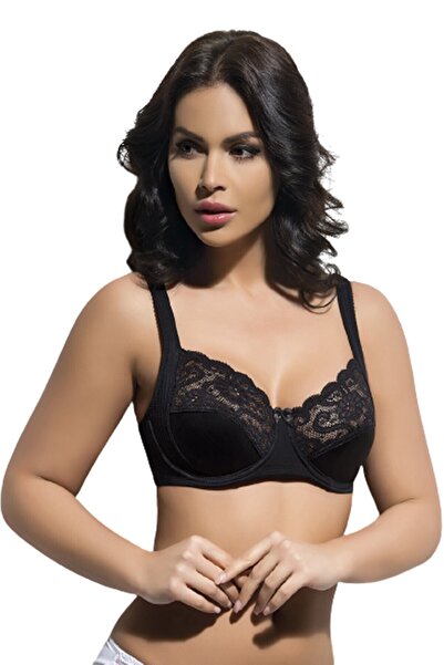 Emay Жіночий чорний бюстгальтер з мереживною банею 165