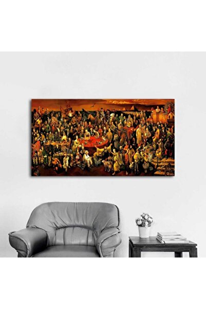 Tablosan 103 Ünlü Atatürk Ile Birlikte Kanvas Tablo 60x120 Cm 60x120 Cm