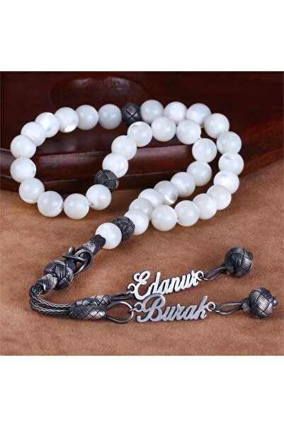 TESBİHCİBABA Edanur Ve Burak İsmine Özel Kazaz Tasarım Sedef Taşı Tesbih Tb3449