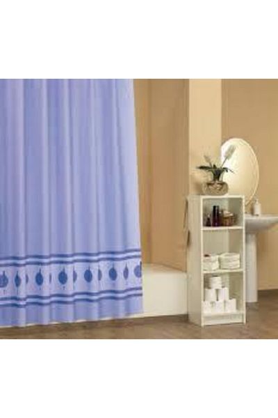 Evdy Perdeau de Dus 5030 V1 Model Albastru Culoare Dubla Vanatoare 2 X100 X200 Cm