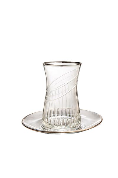 KCD Seremoni Platinum 12-Piece Tea Cup Set for 6 People