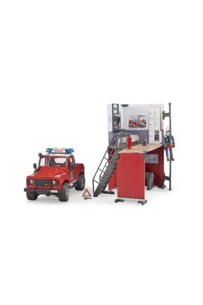 Bruder Itfaiye Istasyonu & Land Rover Itfaiye Aracı Br62701
