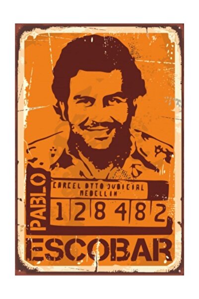 Hayat Poster Pablo Escobar  Retro Vintage Ahşap Poster