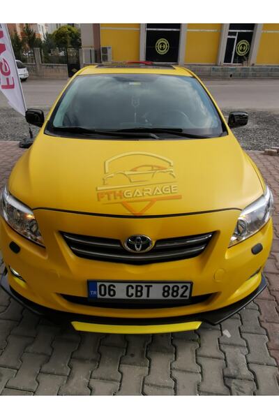 FTH GARAGE Toyota Corolla Kırmızı Sarı Mavi Dilli Ön Lip 4 Parça