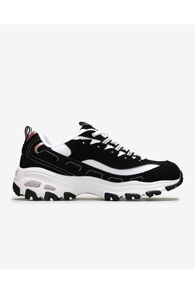 SKECHERS D'LITES-DEVOTED FAN Women's Black Sneakers - 13154 BKRG