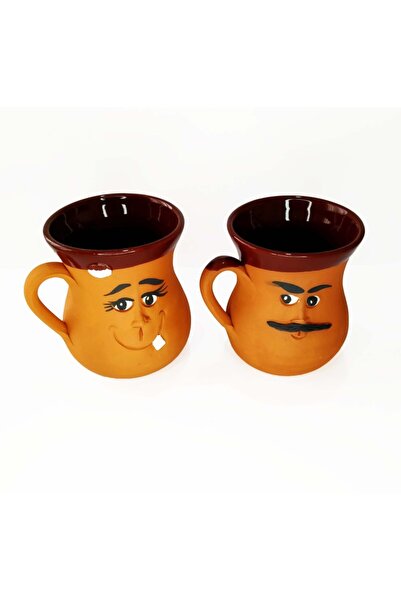 Avanos Emojili Toprak Kupa