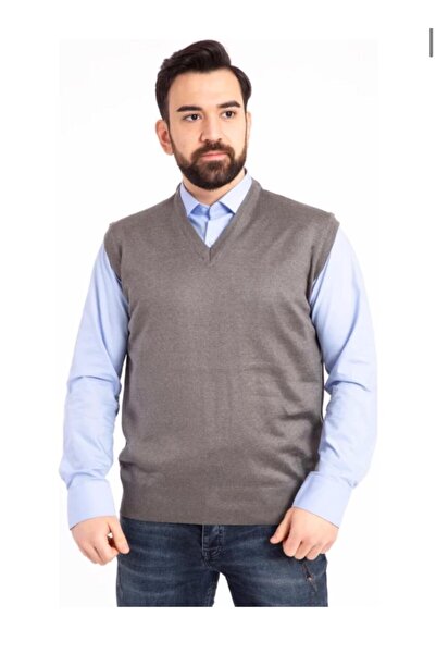 Nacar Erkek Ince Yün V Yaka Süveter