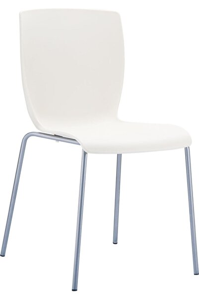Siesta Mıo Plastik Contract Sandalye Beyaz Mutfak Balkon Salon Bahçe Cafe
