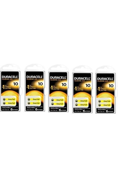 Duracell 10 Numara 5 Paket Işitme Cihazı Pili 10 Numara