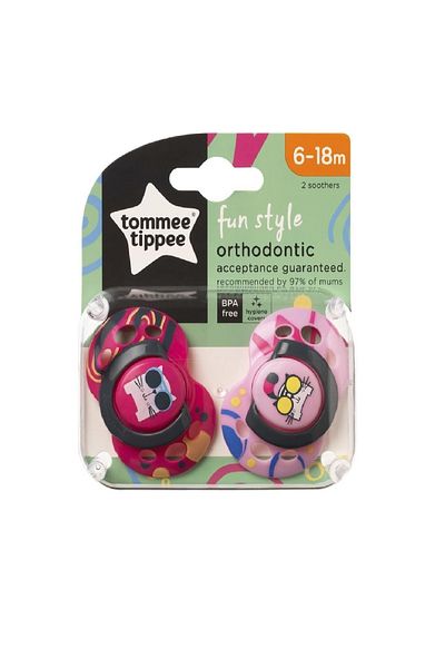 tommee tippee 2-piece Orthodontic Pacifier - Fun Style