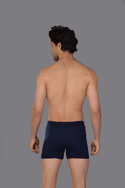 SOLFEJ BOXER Ανδρικό μπόξερ Navy Blue - Solfej, Havlubel, Κουμπί, Βαμβάκι