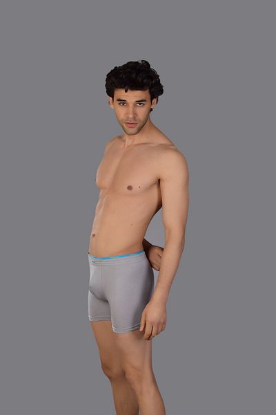 COTBOXER Men's Boxers - Plain Gray, Modal Towel