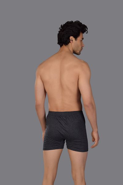 SOLFEJ BOXER Ανδρικό μπόξερ από βαμβάκι Anthracite - Solfej Havlubel, με κουμπιά
