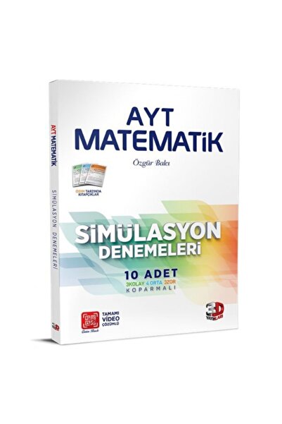 Çözüm Yayınları Çözüm 3d Ayt Matematik Simülasyon 10 Deneme