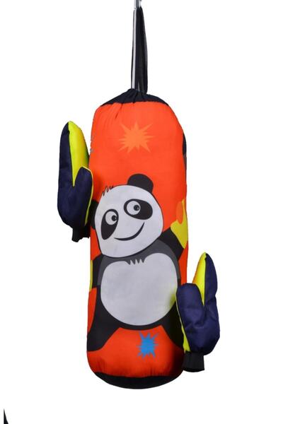 Leyaton Çocuk Boks Torbası Seti Eldivenli Hediyeli Kum Torbası (no-3)