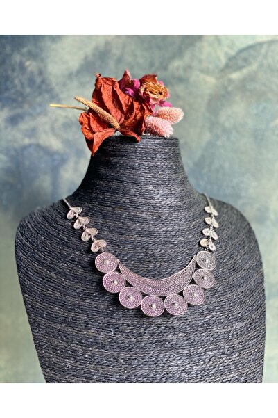 byozgeunal Uzun Telkari 925 Ayar Gümüş Kolye