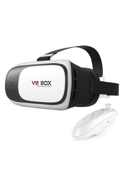 VR BOX Beyaz 3.2 3d Sanal Gerçeklik Gözlüğü ve Bluetooth Kumanda