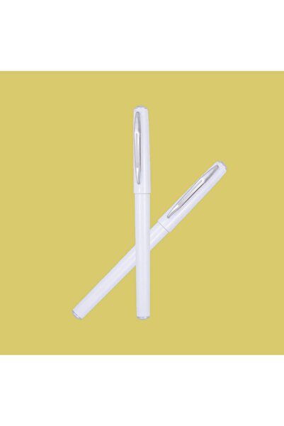 EGESTA قلم توقيع رولر - جسم مطاطي 5 عبوات - أبيض