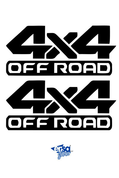 4x4 Off Road Oto Sticker Araba Sticker, Offroad, Yarış, Dağ, 2 Adet 15x6 Cm Siyah
