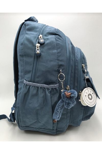 571 Collections Çanta Rucsac Crinkle Blue Dimensiune Mare Geanta Scoala Geanta Laptop Fcstore 571