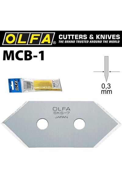 Olfa قطع غيار سكاكين مقاس 45 بوصة 5 عبوات N:mcb-1