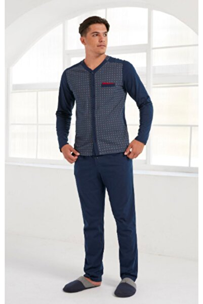 Relax Mode Erkek Düğmeli Pijama Takımı - 10284
