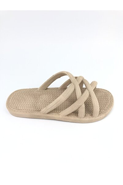 GEZER Hasır Görünümlü Plastik Terlik
