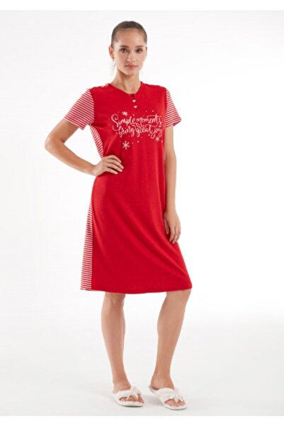 Relax Mode Kadın Kırmızı Gecelik - 15078