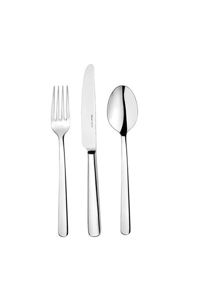 Hisar Optima Alanya Steel Fork Spoon Knife Set 18 Pieces