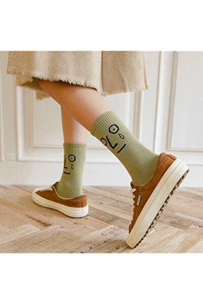 BGK Unisex πολύχρωμες κάλτσες τένις με σχέδιο προσώπου 10 τμχ