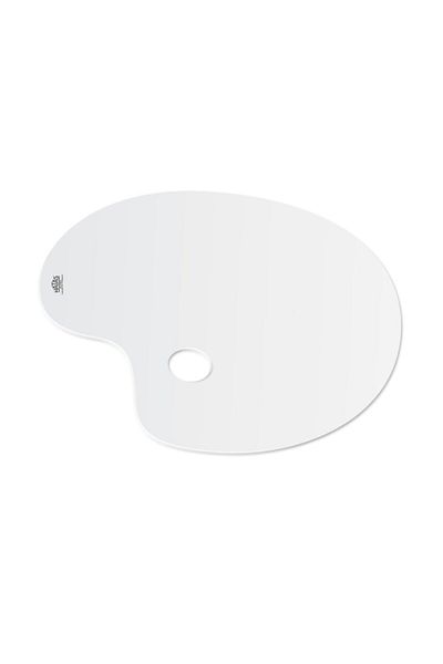 HATAS Πλαστική Λευκή Οβάλ Παλέτα 20x30cm