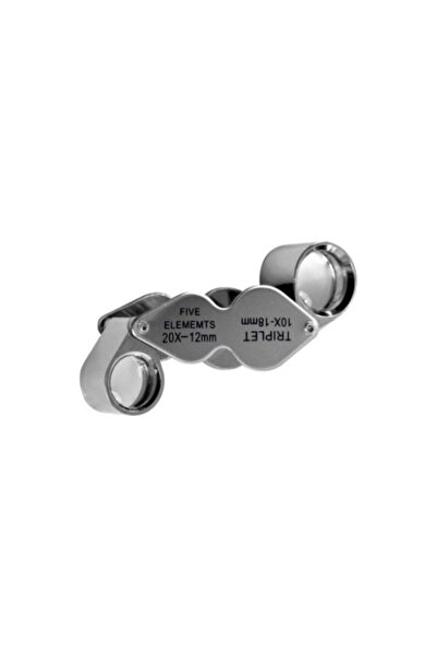 Dytac Lupă metalică Lupă dublă 10x-18mm, 20x-12mm