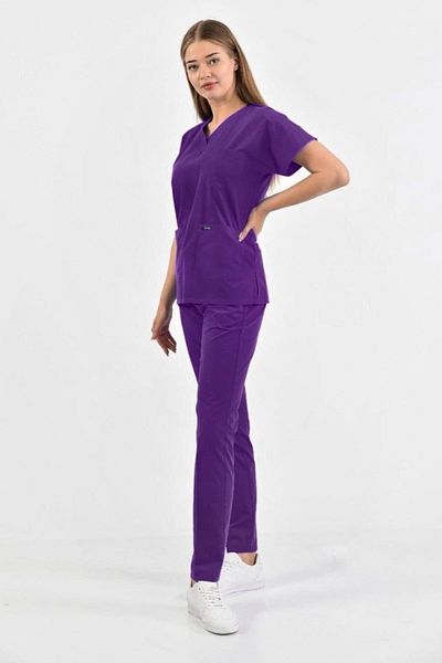 Owlet Medikal Lycra Purple Scrubs Uniform Suit