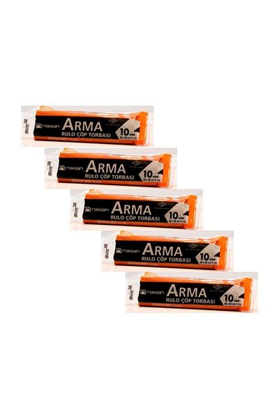 FİYPER Arma 5-Piece Advantage Pack Roll Garbage Bag Garbage Bag Large Size 65x80 cm 9 Mic