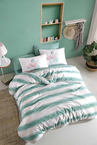 Fancy Single Duvet Cover Set - Florida Mint