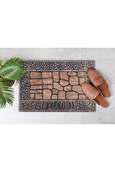 Evsebu Pienso Home Welcome Küçük Çakıltaşlar Dekoratif Kapı Önü Paspası