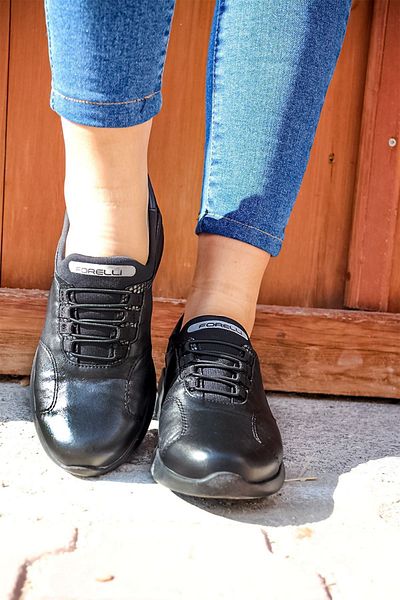 Forelli Pantofi ortopedici negri de damă 54501