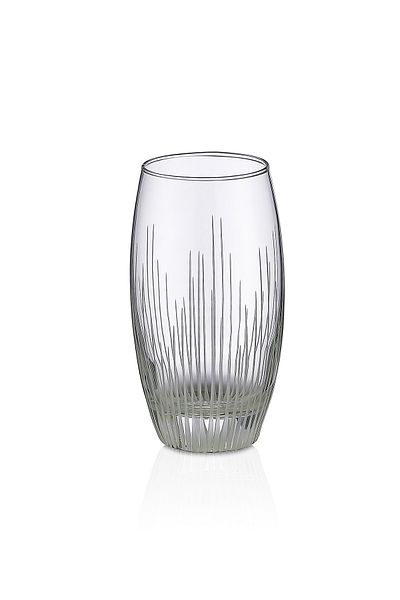 KCD Light Simple Cut Hand Decor Gilded 6 Pieces Patterned Water and Soft Drink Cup Set