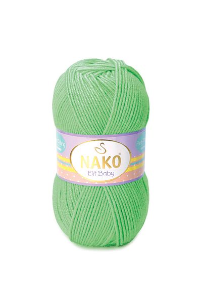 NAKO Elit Baby Hand Knitting Thread Mistletoe Green 5956 - 5 Pieces