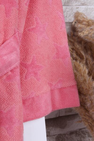 Baveno Women's Star Patterned Navy Blue Kimono Dressing Gown