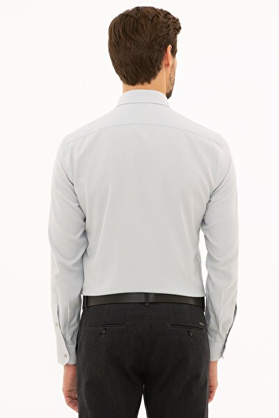 Pierre Cardin Gri Slim Fit Oxford Gömlek