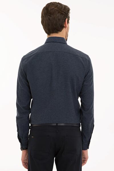 Pierre Cardin Чоловічі темно-сині гольфи Сорочка Slim Fit