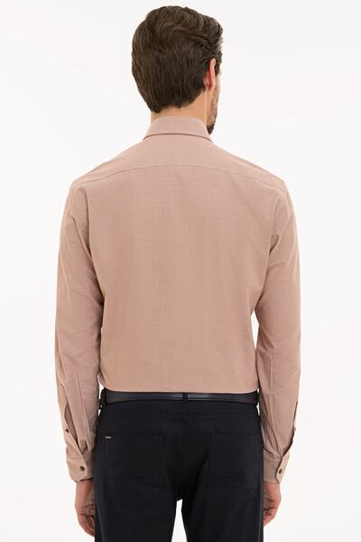 Pierre Cardin Πορτοκαλί Slim Fit πουκάμισο