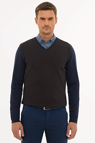 Pierre Cardin Erkek Lacivert Slim Fit Triko Kazak G021SZ0TK.000.1217413