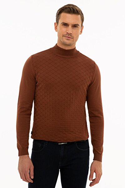 Pierre Cardin Erkek Camel Slim Fit Triko Kazak G021SZ0TK.000.1217411
