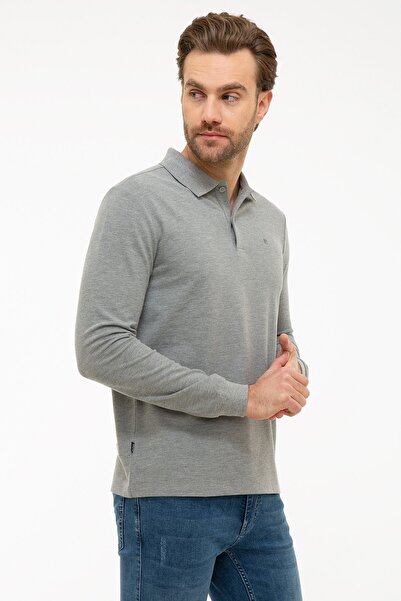 Pierre Cardin Ανδρικό φούτερ σε γκρι Melange Slim Fit G021GL082.0001100692